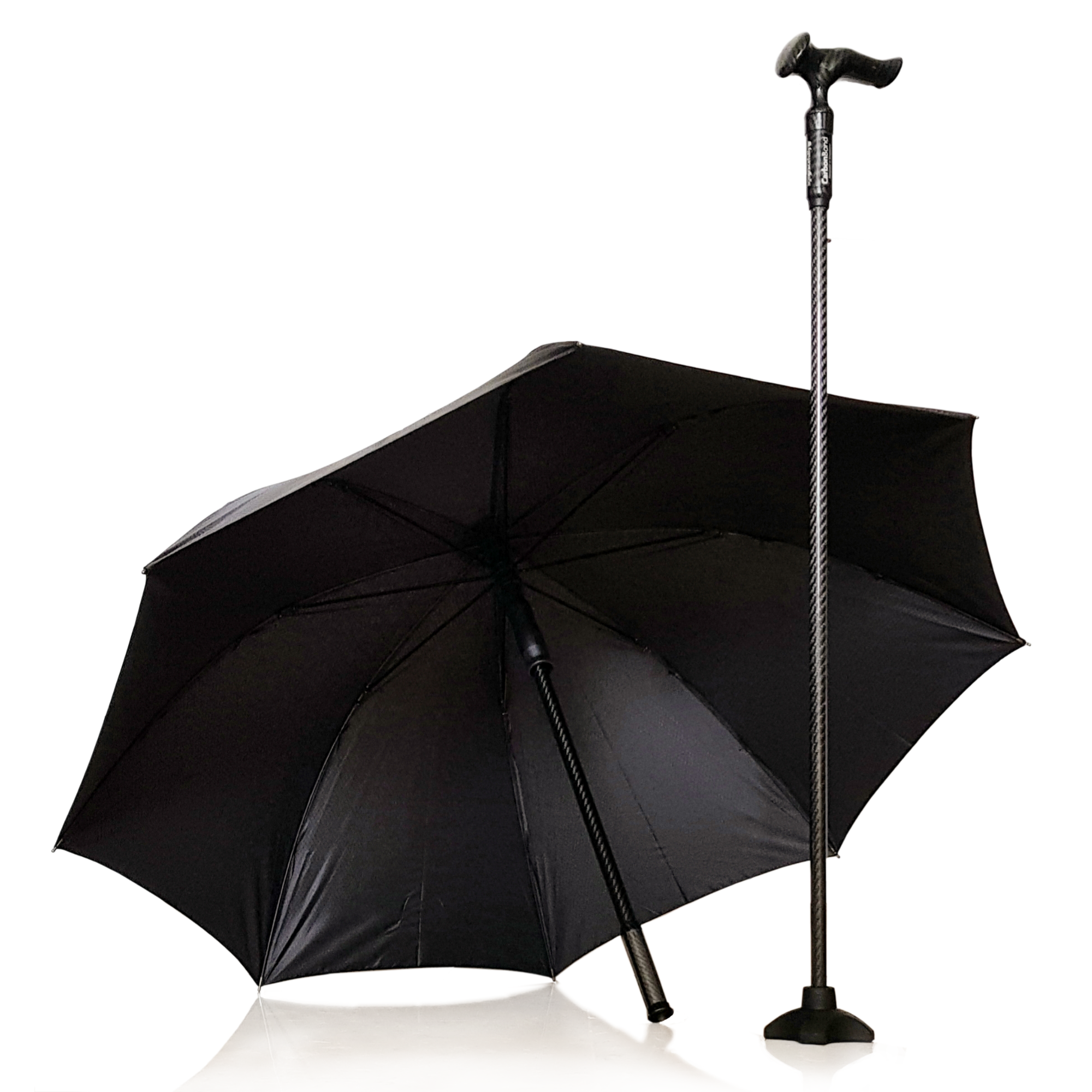 AgeGracefully CarbonBond Smart 2-in-1 Umbrella Walking Cane