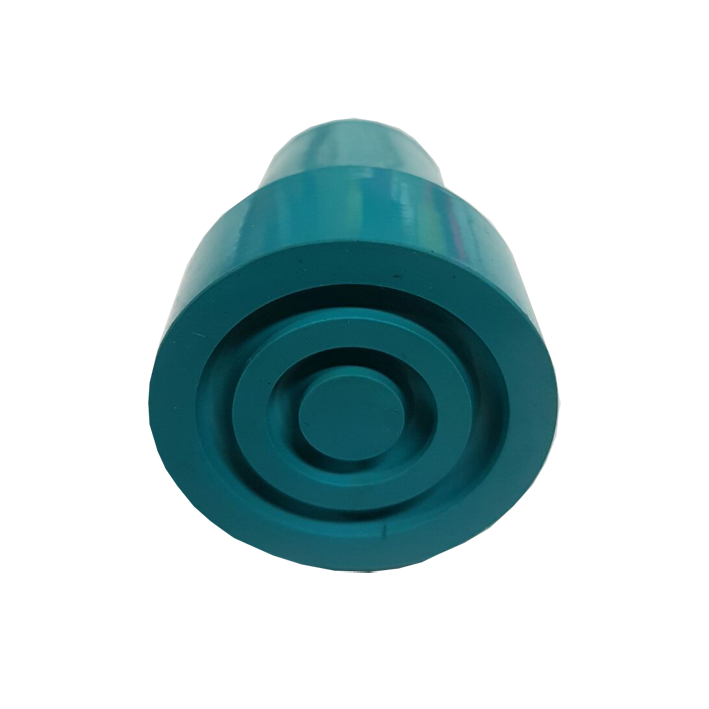 Sturdy Rubber Cane Tips (Cyan) by The Cane Collective