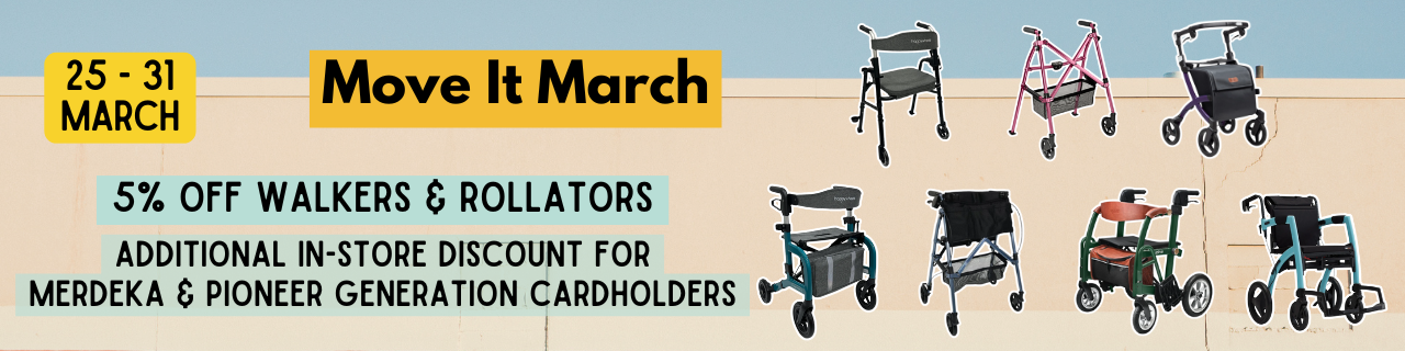 Move It March (25-31 Mar) - 5% off Walkers & Rollators