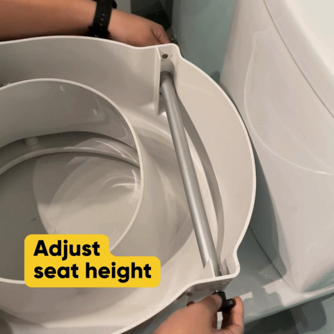Adjustable Raised Toilet Seat with Armrests