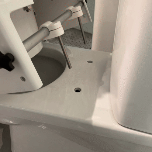 Adjustable Raised Toilet Seat with Armrests