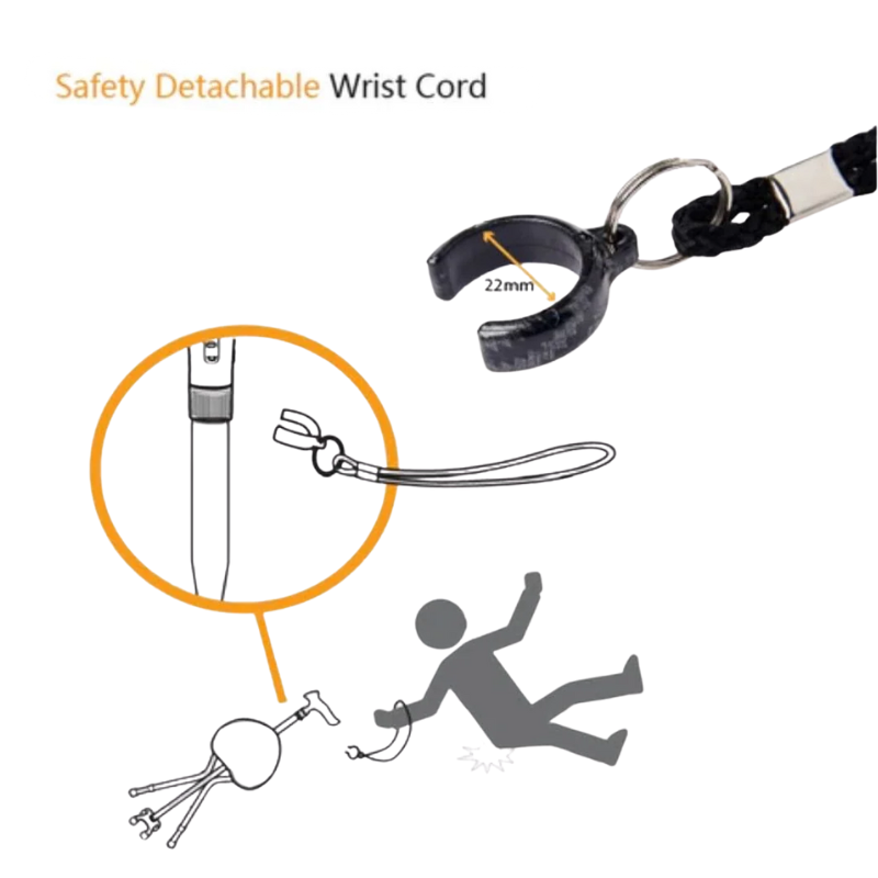 AgeGracefully Carbon Fiber Seat Cane with Quad Base