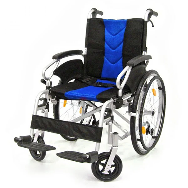 Aplus Lightweight Detachable Wheelchair 16" (Blue) / Normal Footrests
