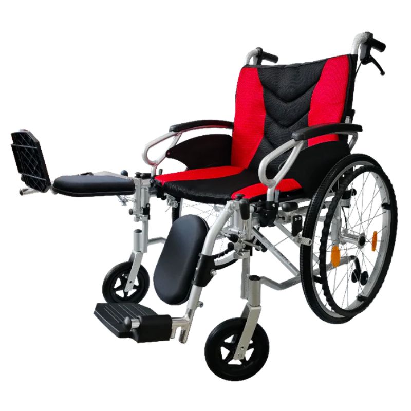 Aplus Lightweight Detachable Wheelchair 18" (Red)