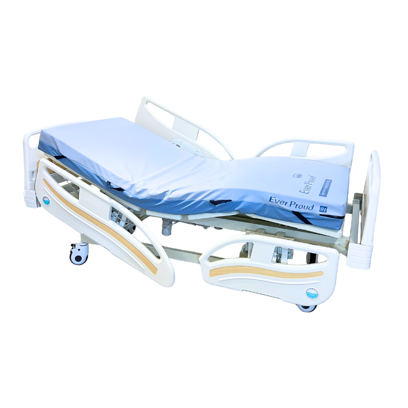 CarePlus Comfort Electric Hospital Bed with Quad Rails Ever Proud Premium Mattress by Paramount Bed (+$950) / No