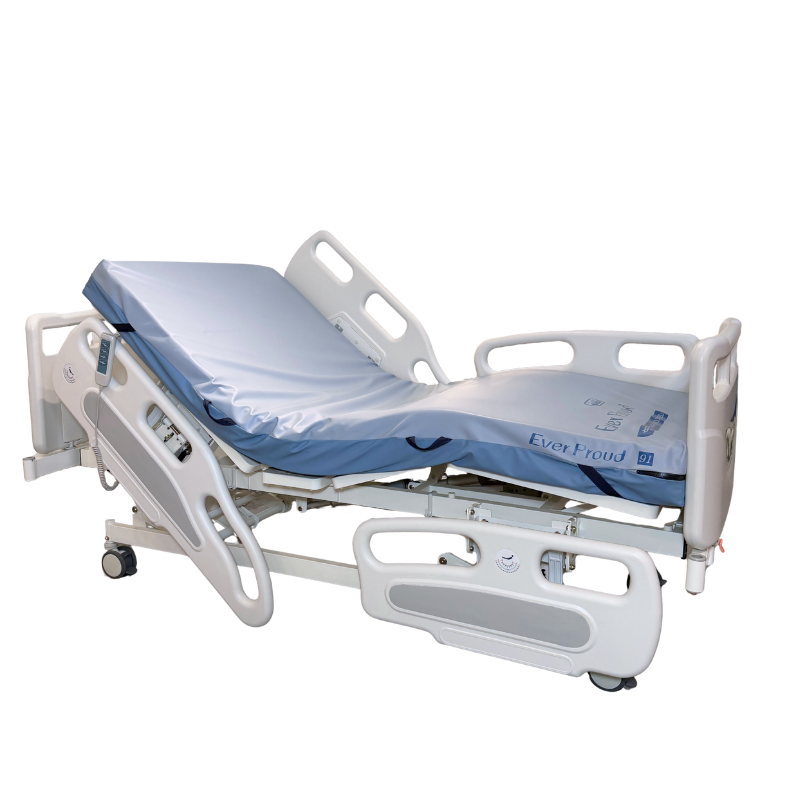 CarePlus Comfort Electric Hospital Bed with Quad Rails Ever Proud Premium Mattress by Paramount Bed (+$950) / No