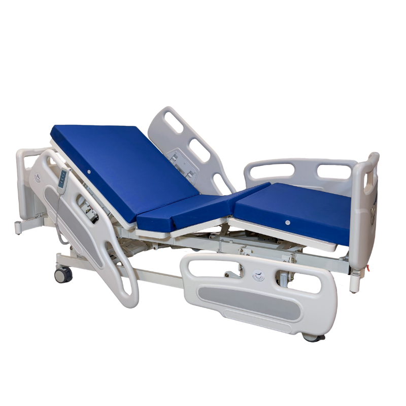 CarePlus Comfort Electric Hospital Bed with Quad Rails Standard Foam Mattress / No
