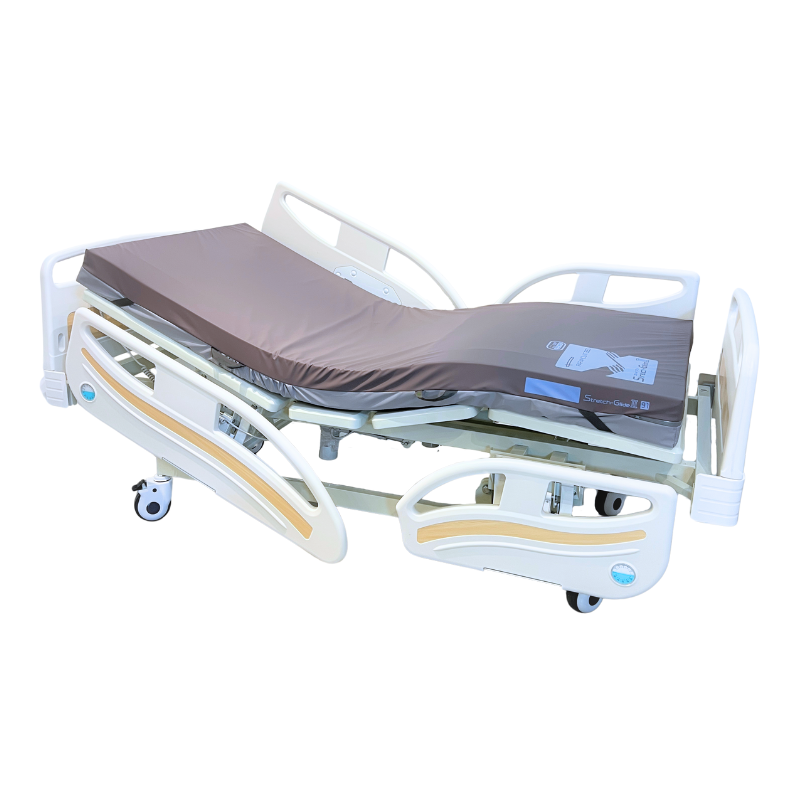 CarePlus Comfort Electric Hospital Bed with Quad Rails Stretch Glide II Premium Mattress by Paramount Bed (+$880) / No
