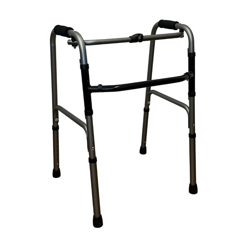 CarePlus Foldable Reciprocal Walking Frame Metallic Grey