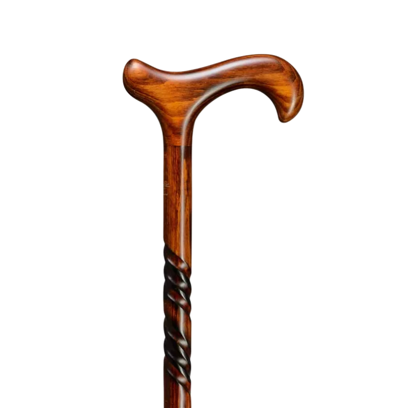 Carved Spiral Beech Derby Cane