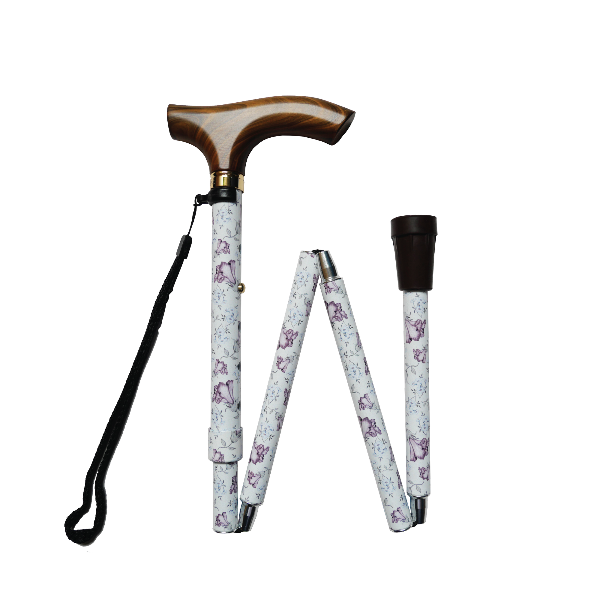 Dancing Lilac Adjustable & Foldable Luxe Walking Stick