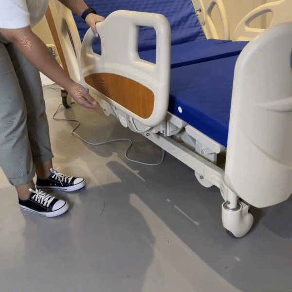 Deluxe Electric Hospital Bed with Quad Rails