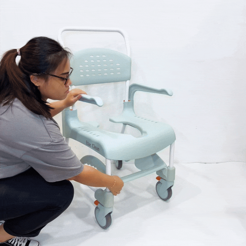 Etac Clean Mobile Shower Chair w Pan