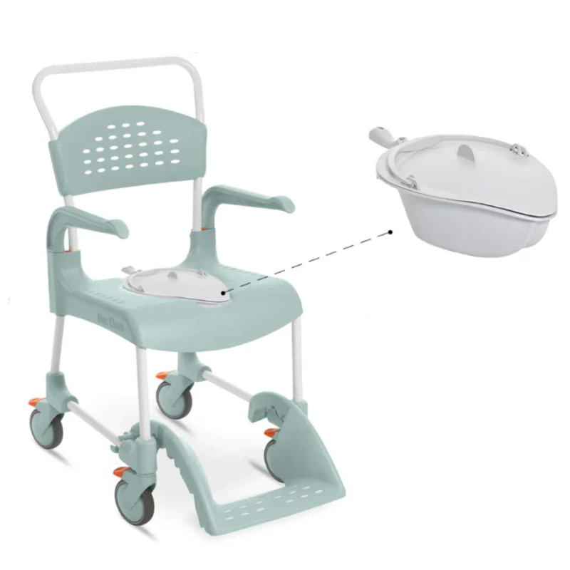 Etac Clean Mobile Shower Chair with Pan