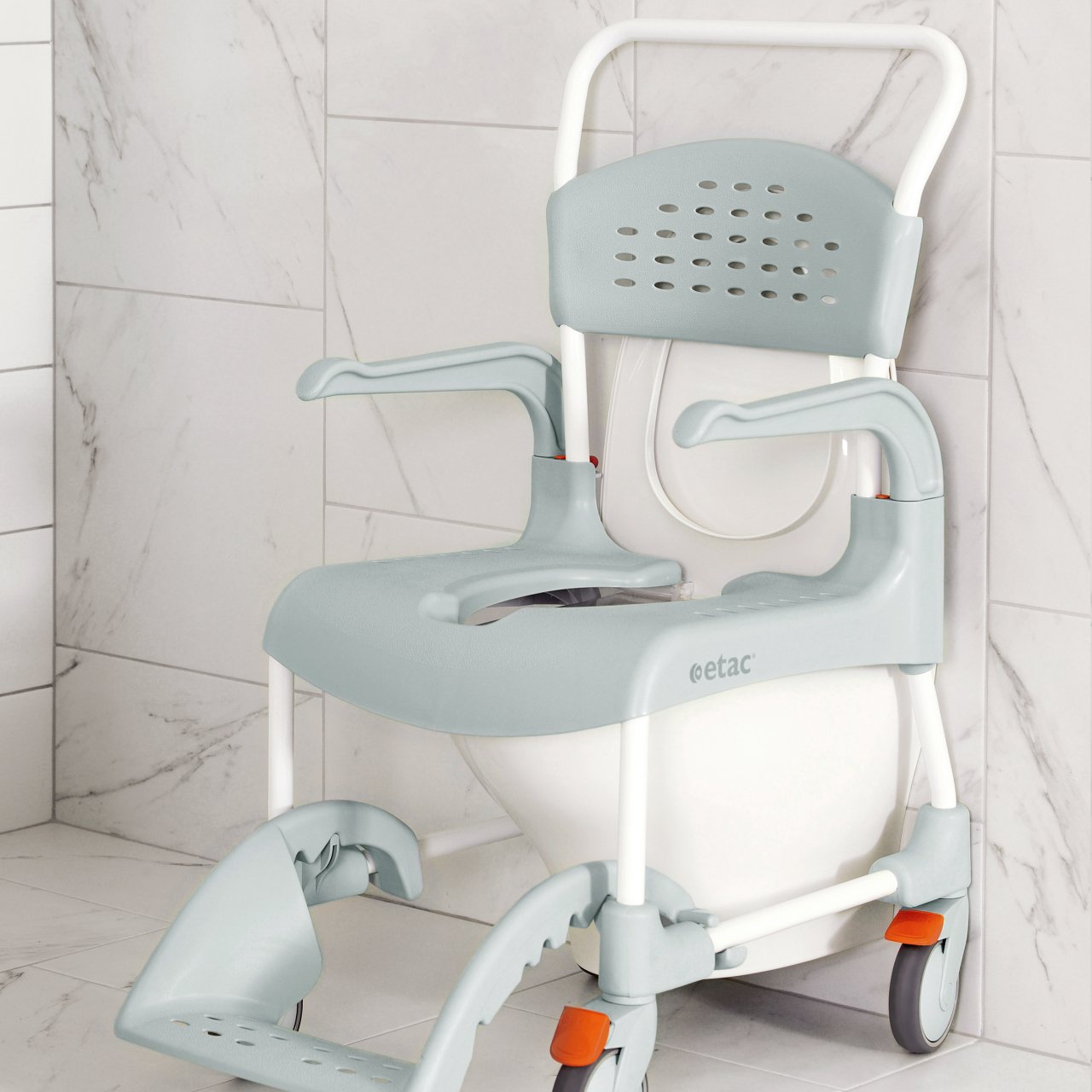 Etac Clean Mobile Shower Chair with Pan