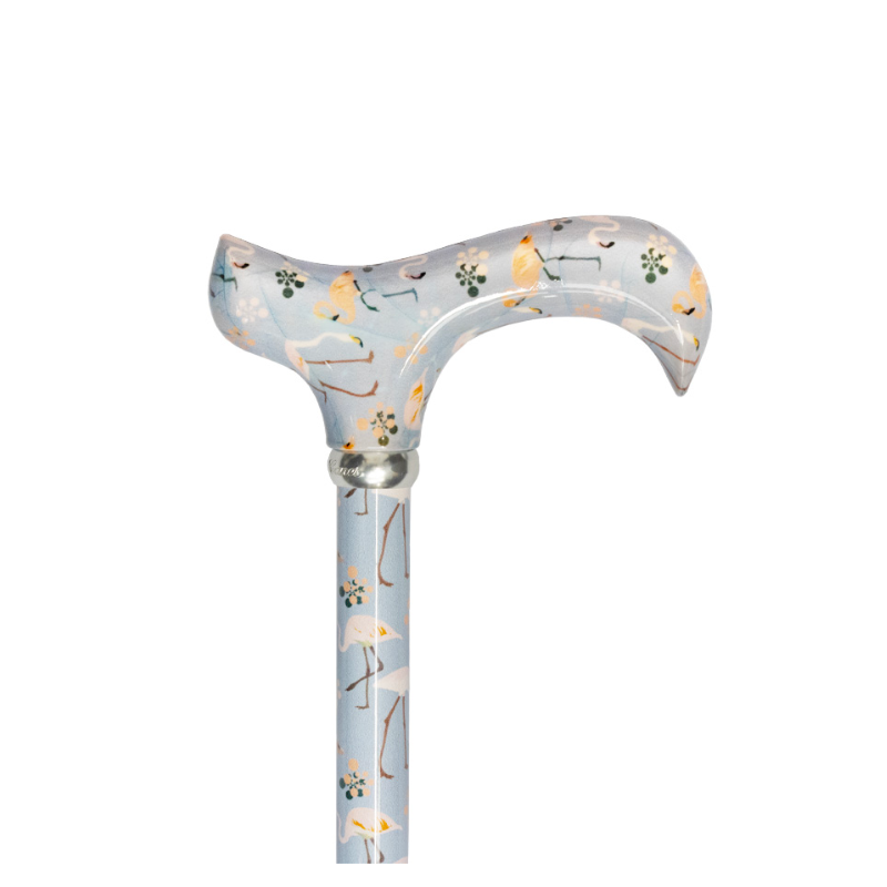 Flamingoes Adjustable Derby Cane