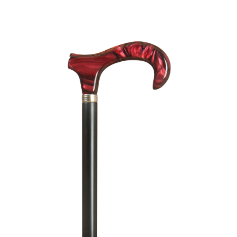 Garnet Marble Acrylic Derby Cane