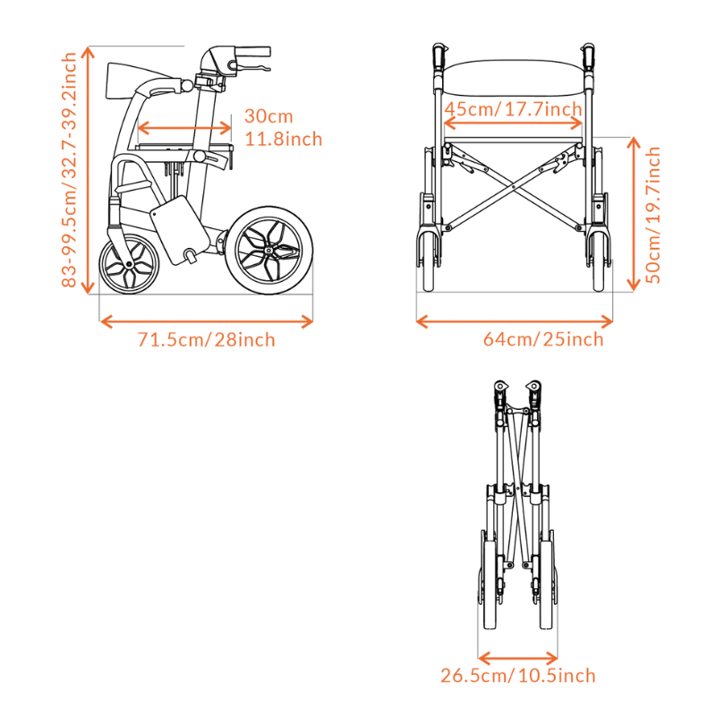 Glide 2-in-1 Rollator Pushchair