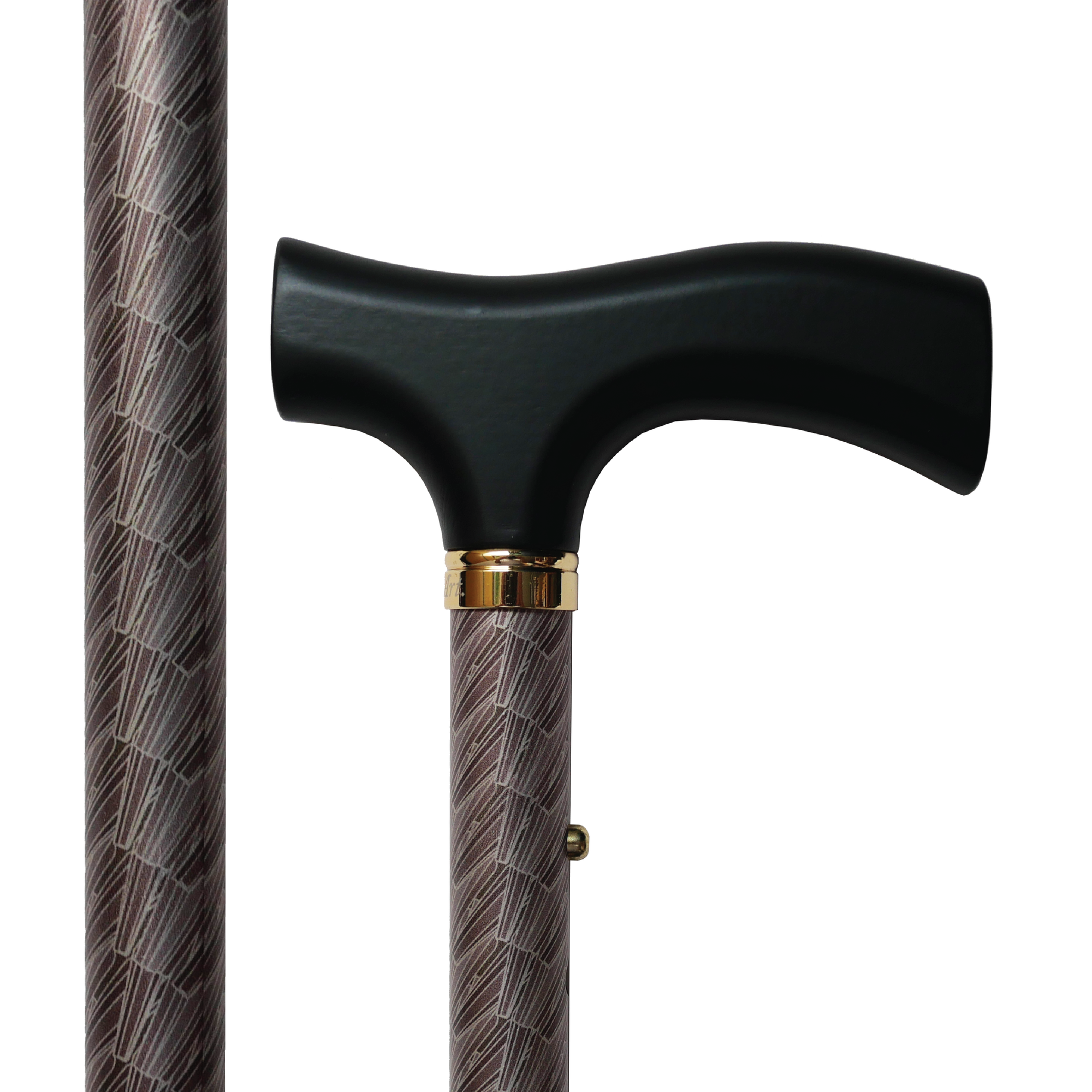 Golden Leaves Adjustable & Foldable Luxe Walking Stick