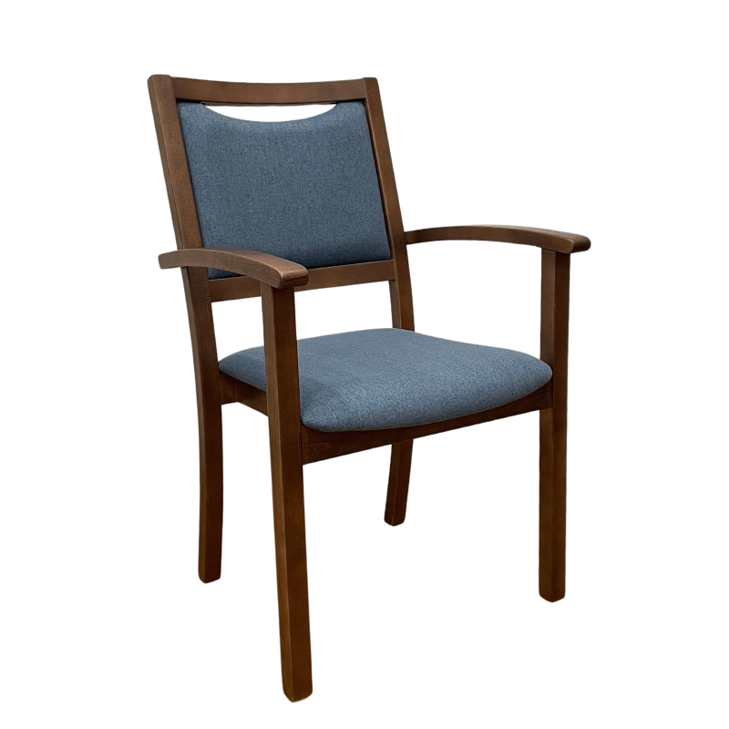 HappyHome Classic Geriatric Chair Blue (Fabric) / None / None