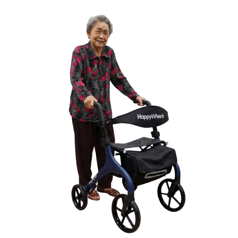 HappyWheels Explorer Rollator | Lightweight Walker Seniors