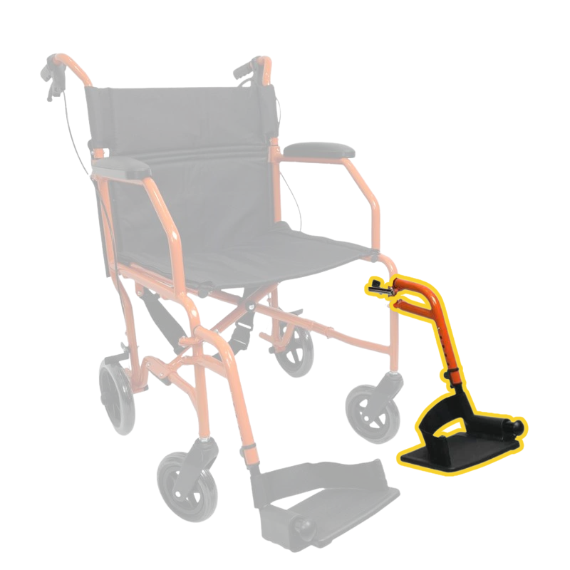 HappyWheels Ultra Chair Spare Parts Left Footrest (Orange)