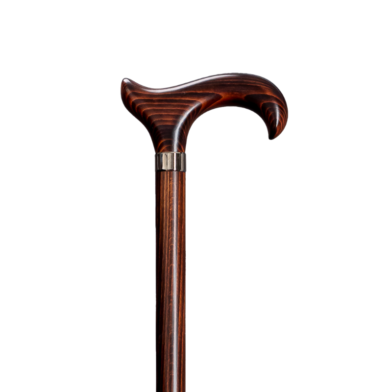 Heavy Duty Beech Derby Cane Dark Flame