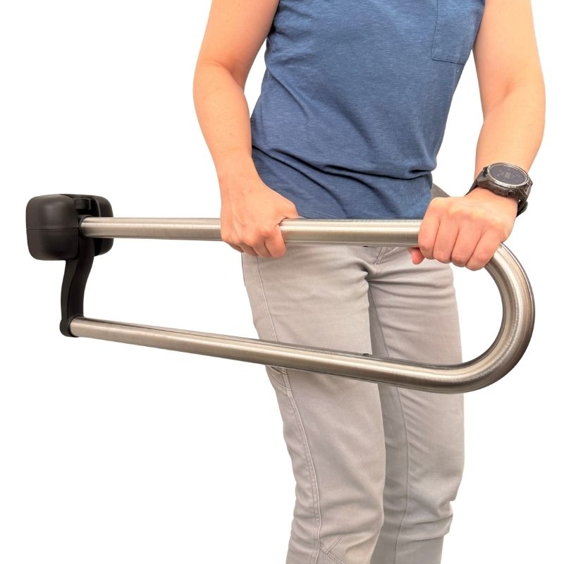 King Brushed Stainless Steel Folding Grab Bar