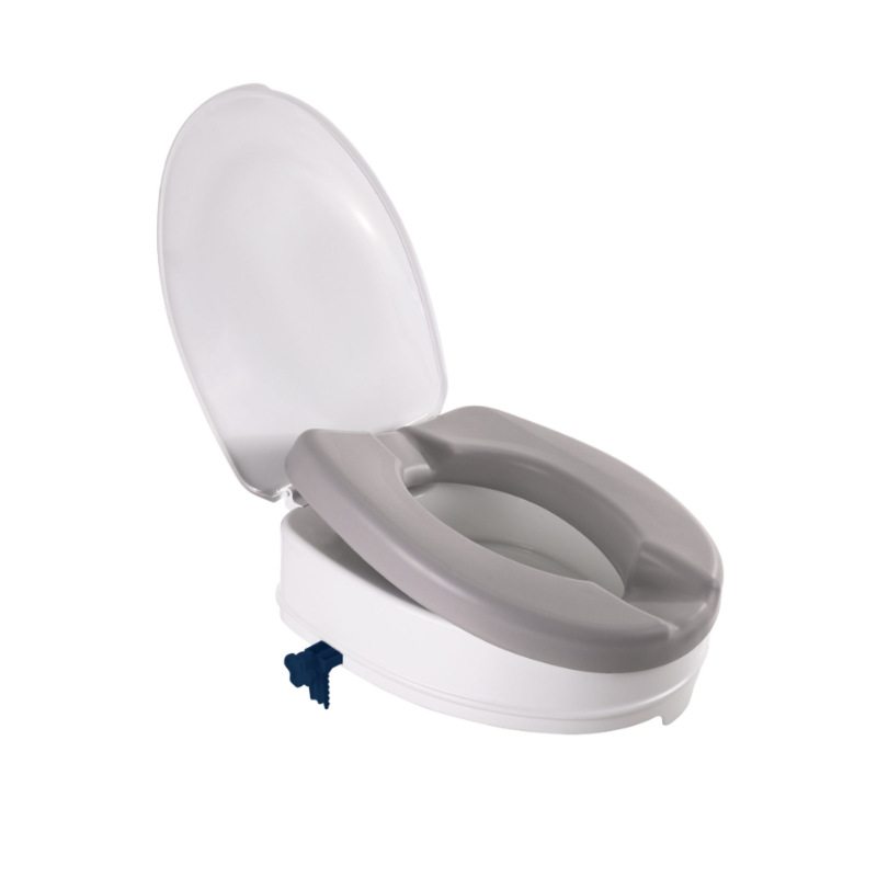King Raised Toilet Seat with Soft Cushion & Lid (10cm)