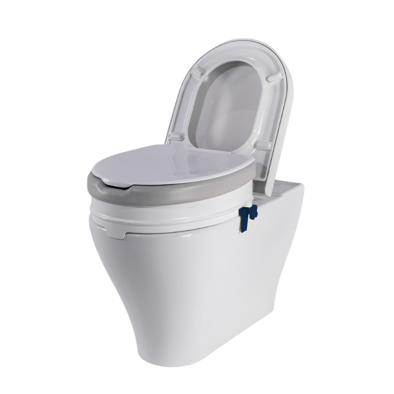 King Raised Toilet Seat with Soft Cushion & Lid (10cm)