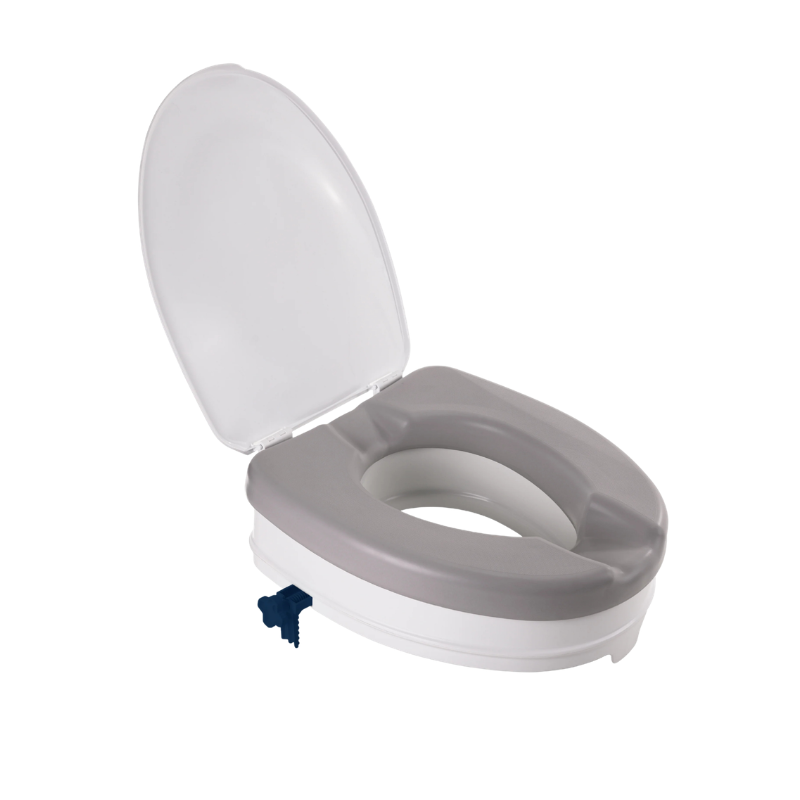 King Raised Toilet Seat with Soft Cushion &amp; Lid (10cm)