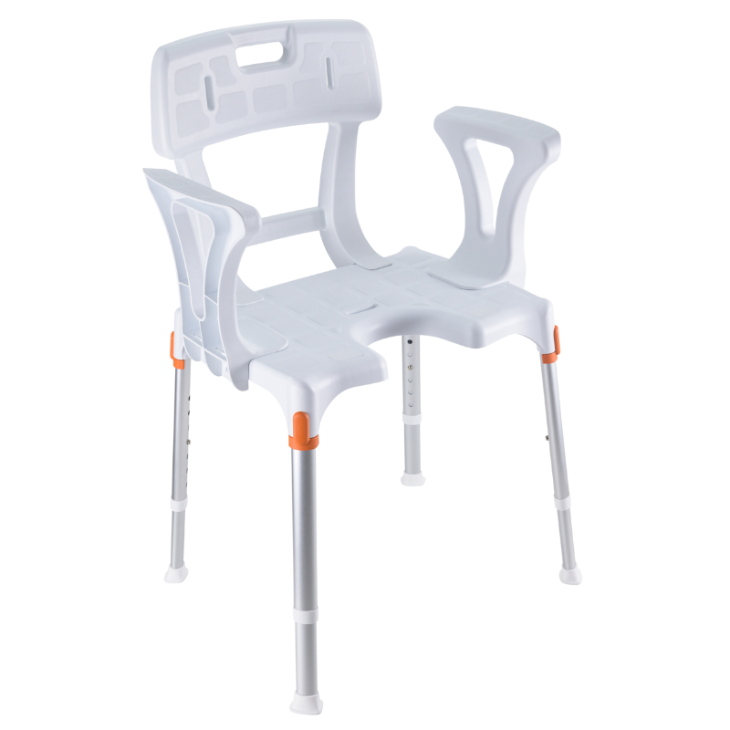 KING Shower Chair with Backrest & Armrests No