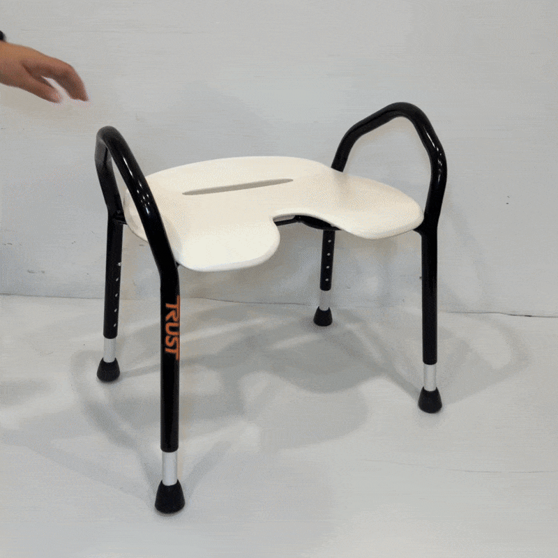 Let's Enjoy Sleek Shower Chair Black