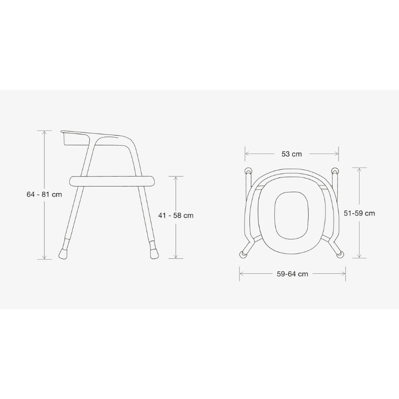 Let's Help Me Commode With Bucket