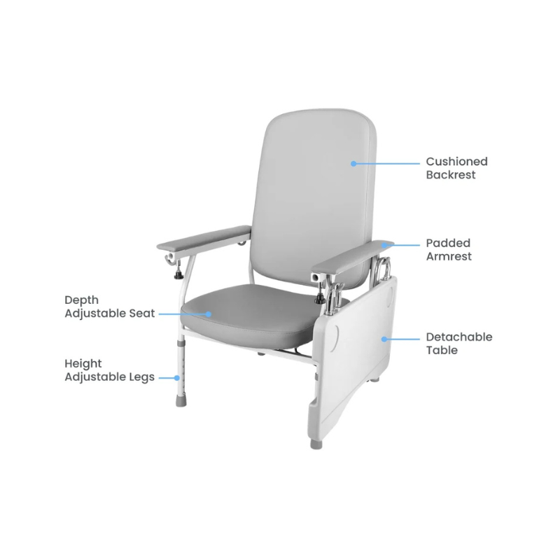 Manual Height Adjustable Geriatric Chair (J100)