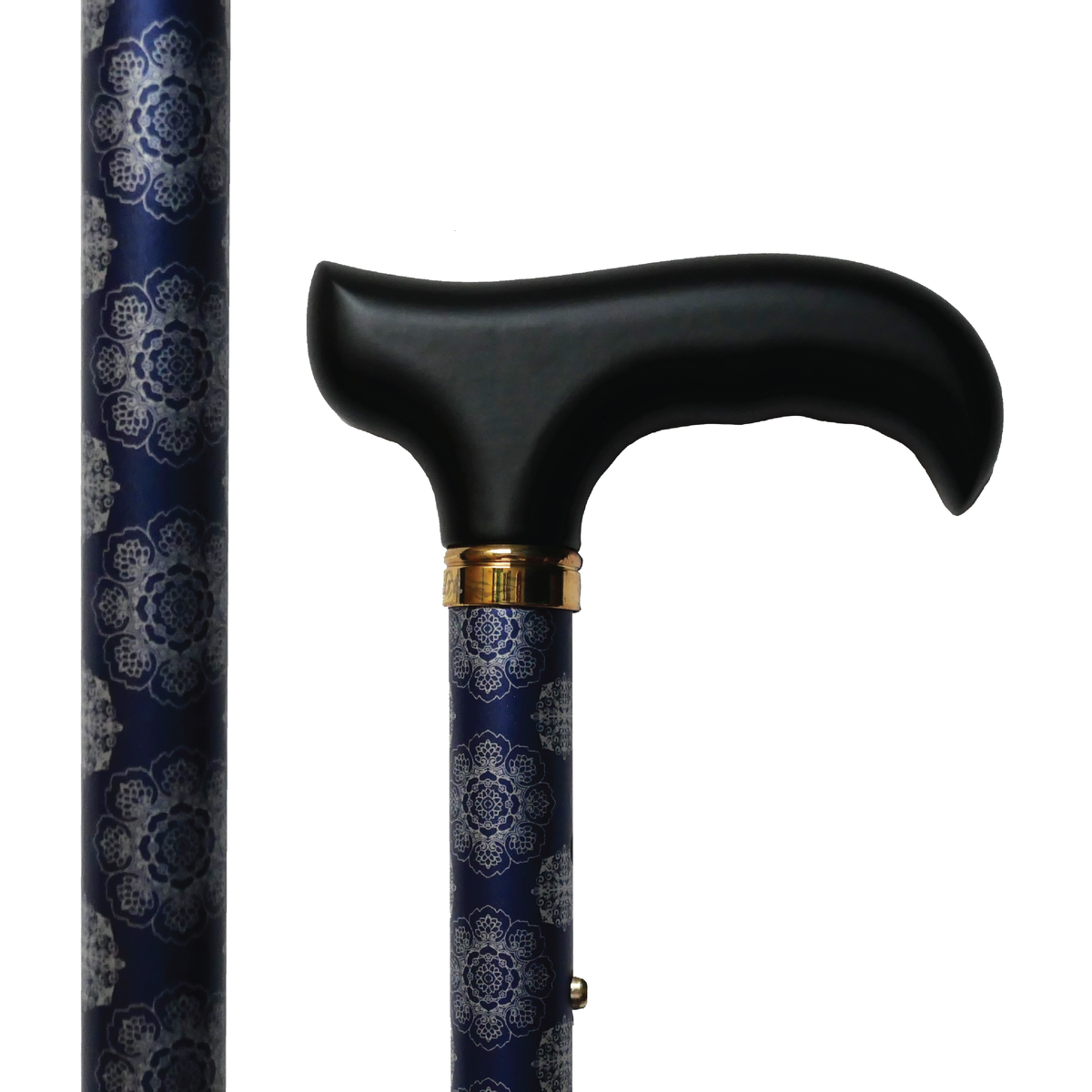 Midnight Blue Adjustable & Foldable Luxe Walking Stick Default