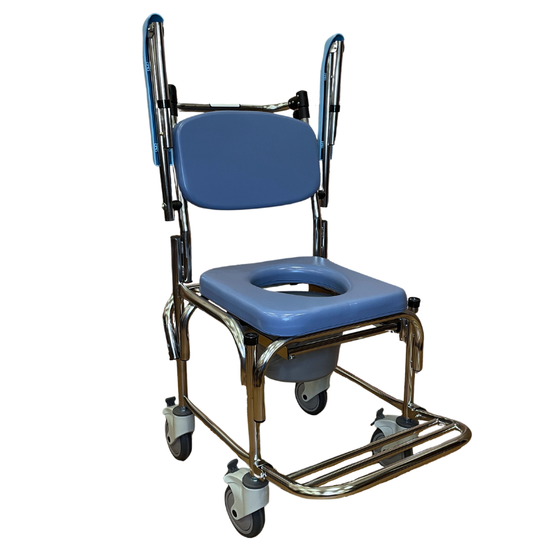 Mobile Mini Shower Commode Detachable Armrests