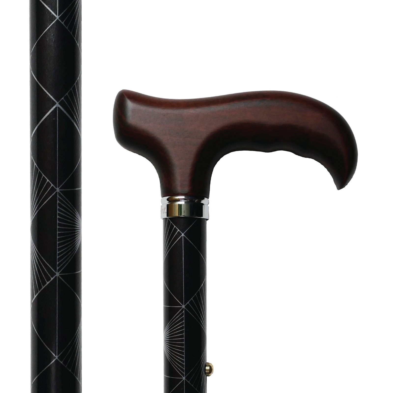 Newton Black Adjustable & Foldable Walking Cane Default