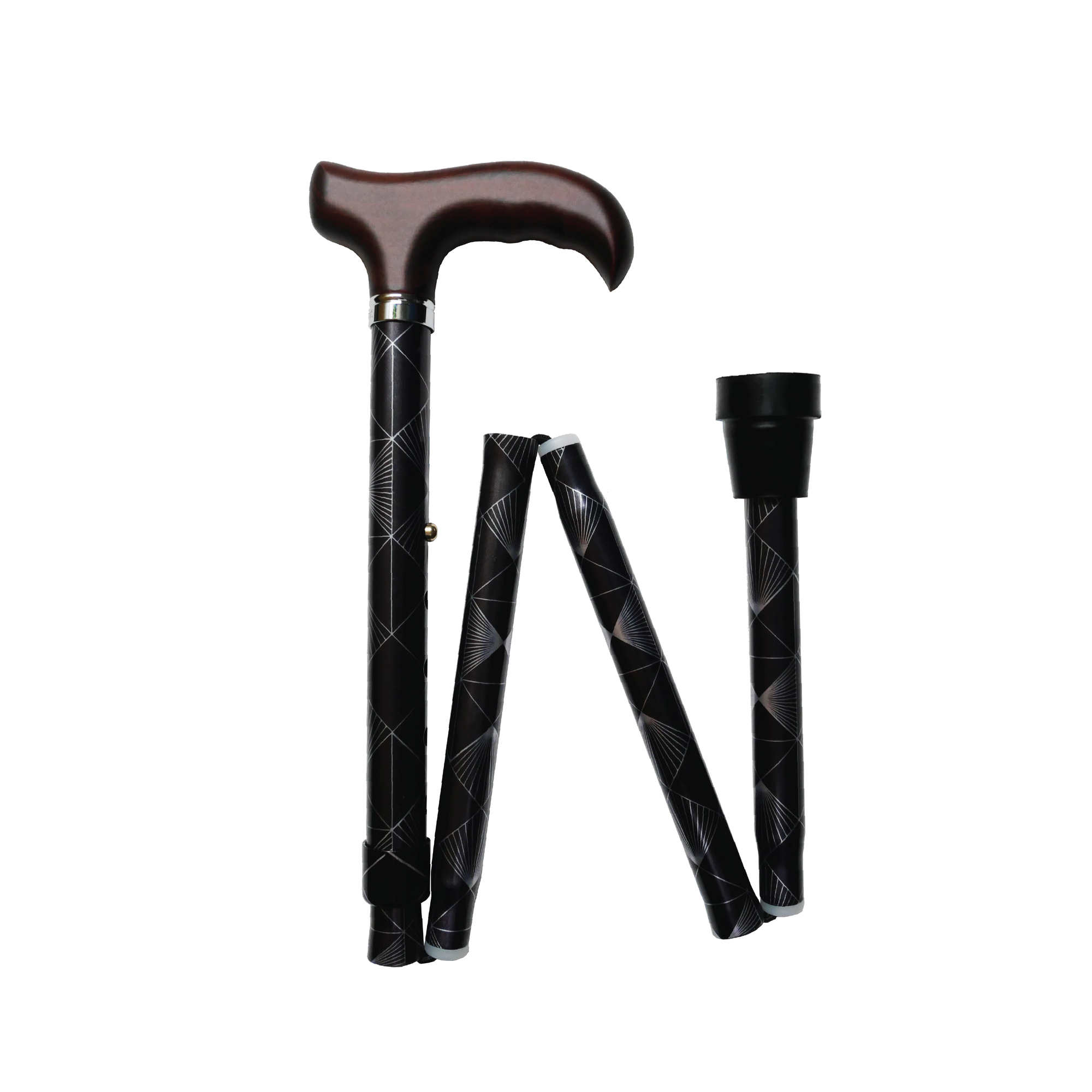 Newton Black Adjustable & Foldable Walking Cane Default