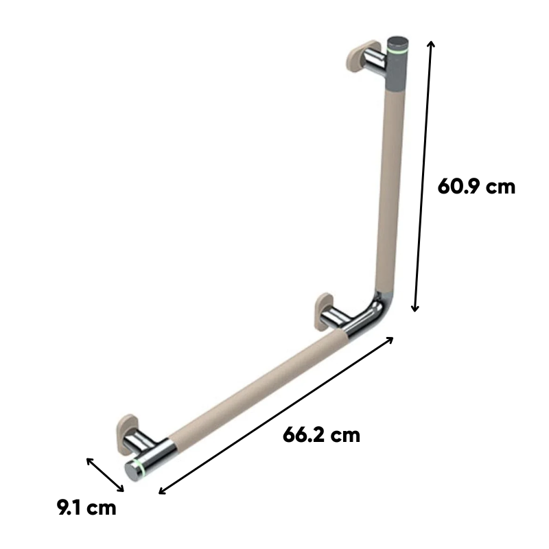 Non-Slip Silicone L-Shaped Grab Bar with Glow Rings