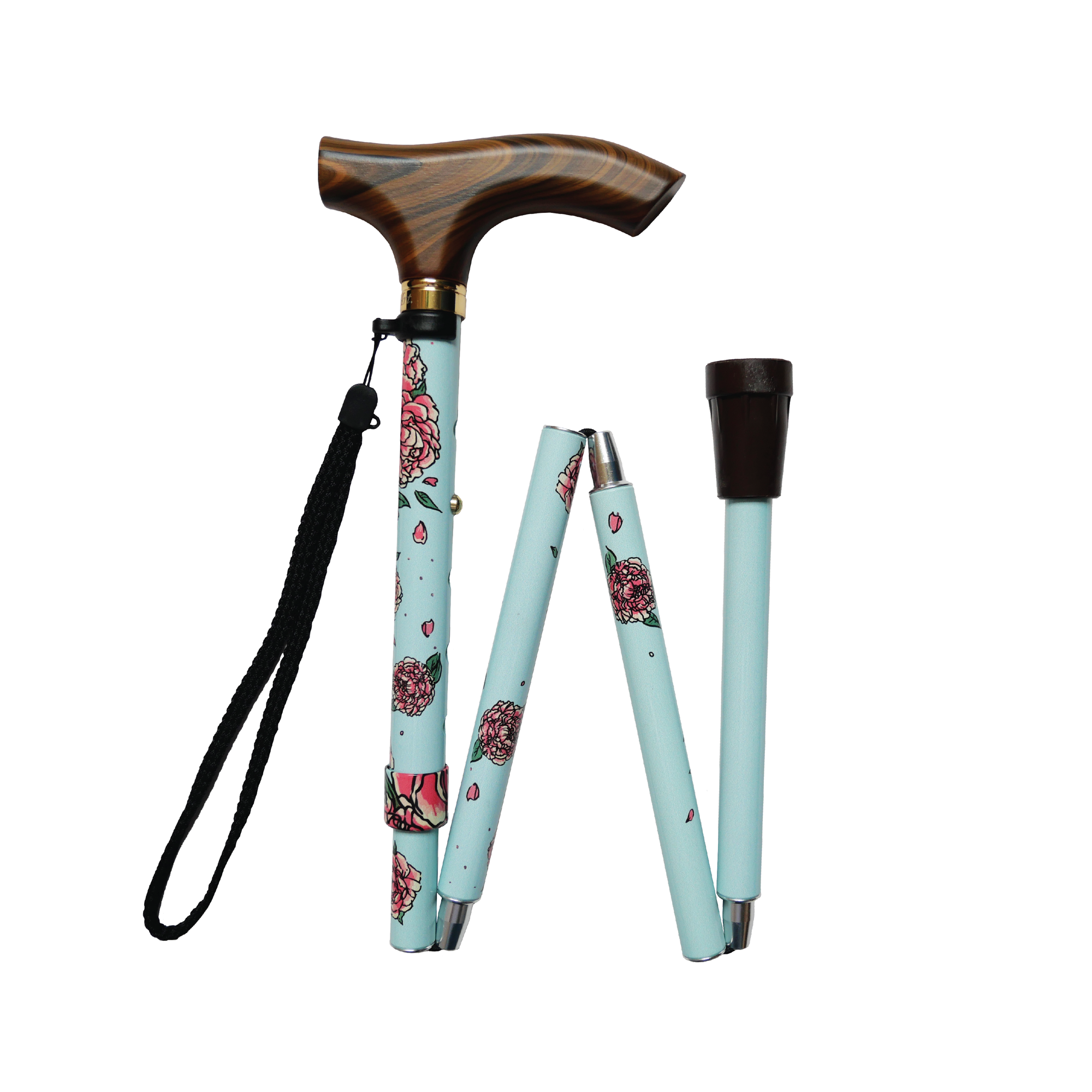 Peony Adjustable & Foldable Luxe Walking Stick Default