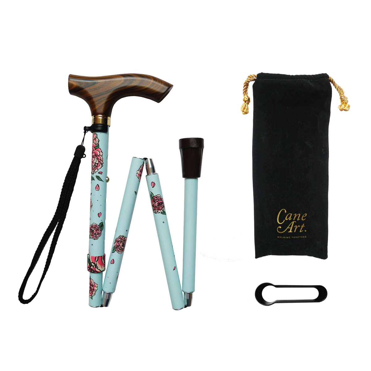 Peony Adjustable & Foldable Luxe Walking Stick Default