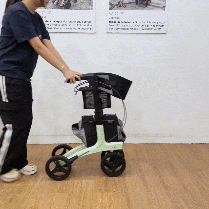 Rollz Air Ultra-light Carbon Fibre Rollator Regular / Coal Black