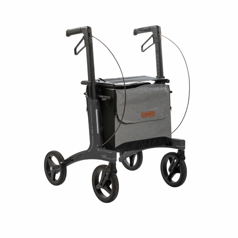 Rollz Air Ultra-light Carbon Fibre Rollator Regular / Coal Black
