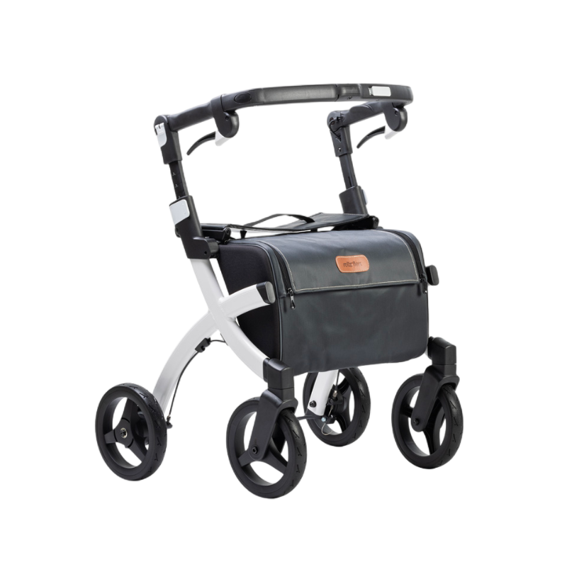 Rollz Flex Compact Lightweight Rollator White (Small - fits users 1.4 - 1.6m)
