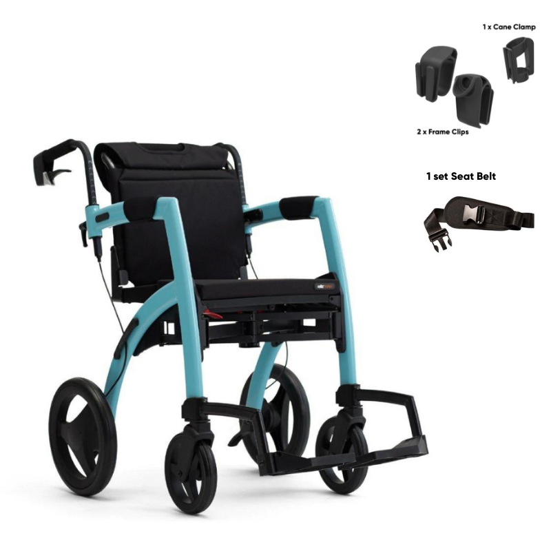 Rollz Motion 2-in-1 Rollator Pushchair Island Blue / No / Yes ($60)