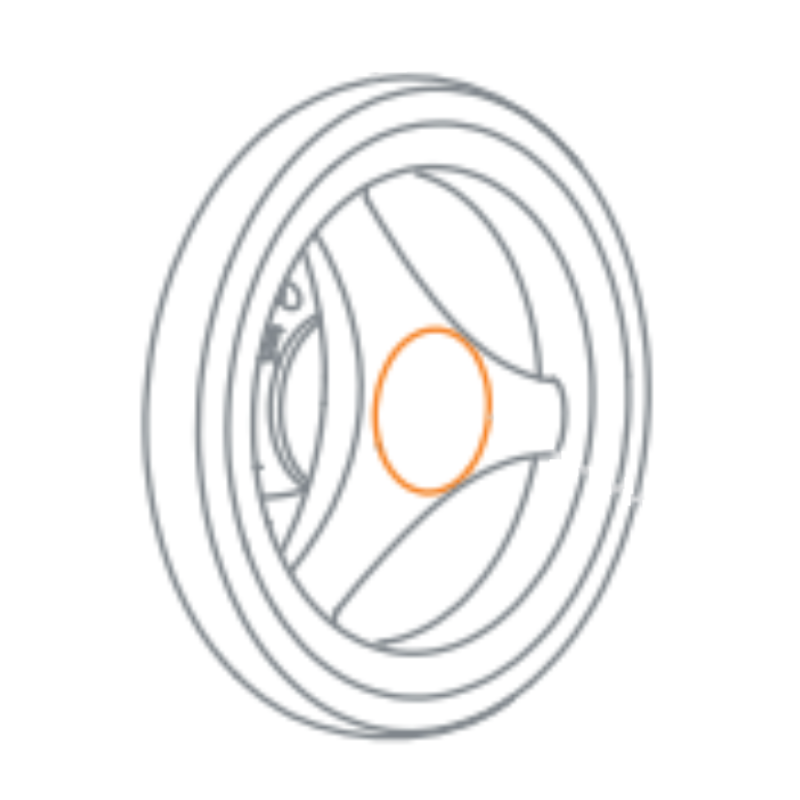 Rollz Motion Spare Parts Rear Wheels with Drum Brakes (Right)