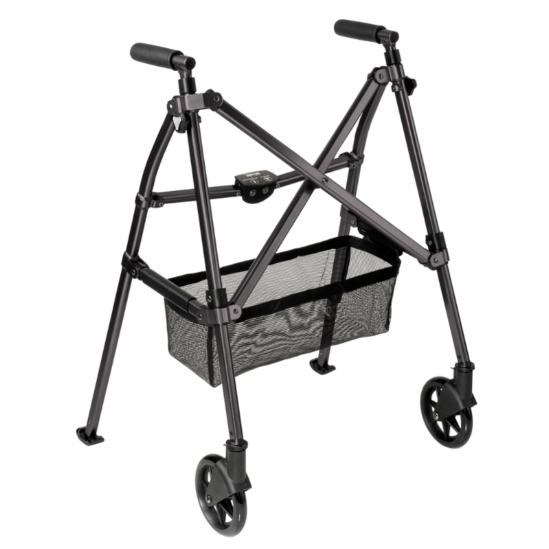 Stander EZ Fold-N-Go Walker Matte Black (Wonder Walker Plus) / Standard (fits users 155 - 190 cm) / None