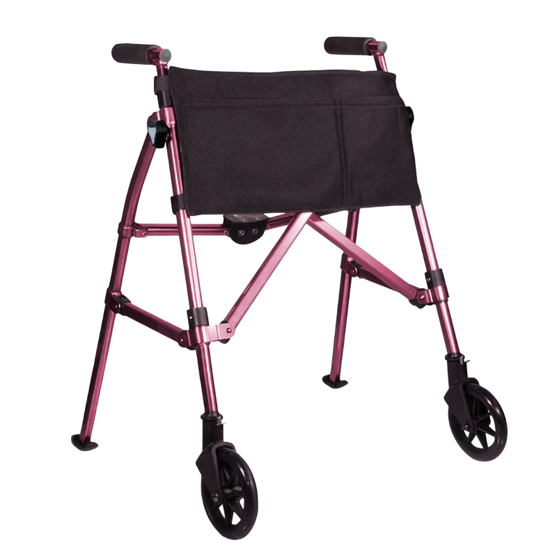 Stander EZ Fold-N-Go Walker Regal Rose / Mini (fits users 140 - 170 cm) / None