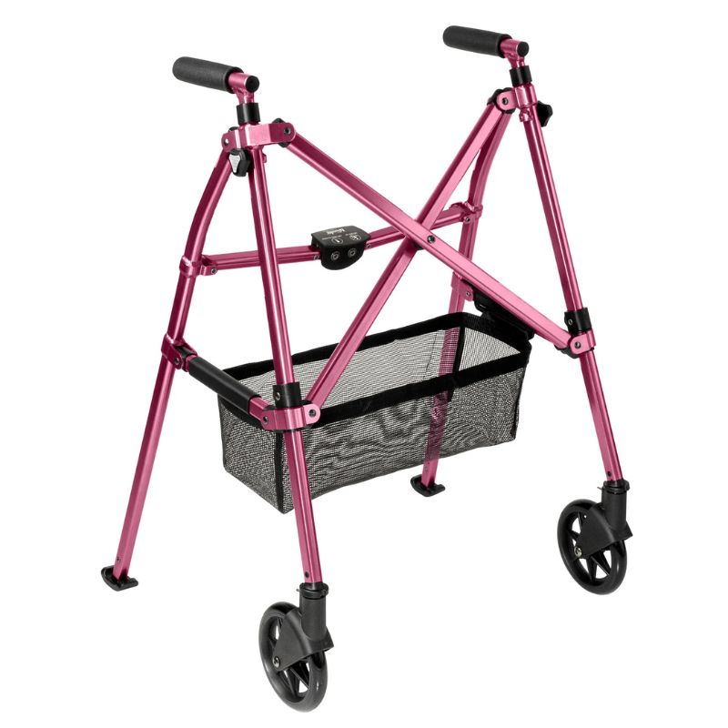 Stander EZ Fold-N-Go Walker Regal Rose (Wonder Walker Plus) / Standard (fits users 155 - 190 cm) / None